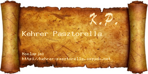 Kehrer Pasztorella névjegykártya