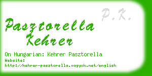pasztorella kehrer business card